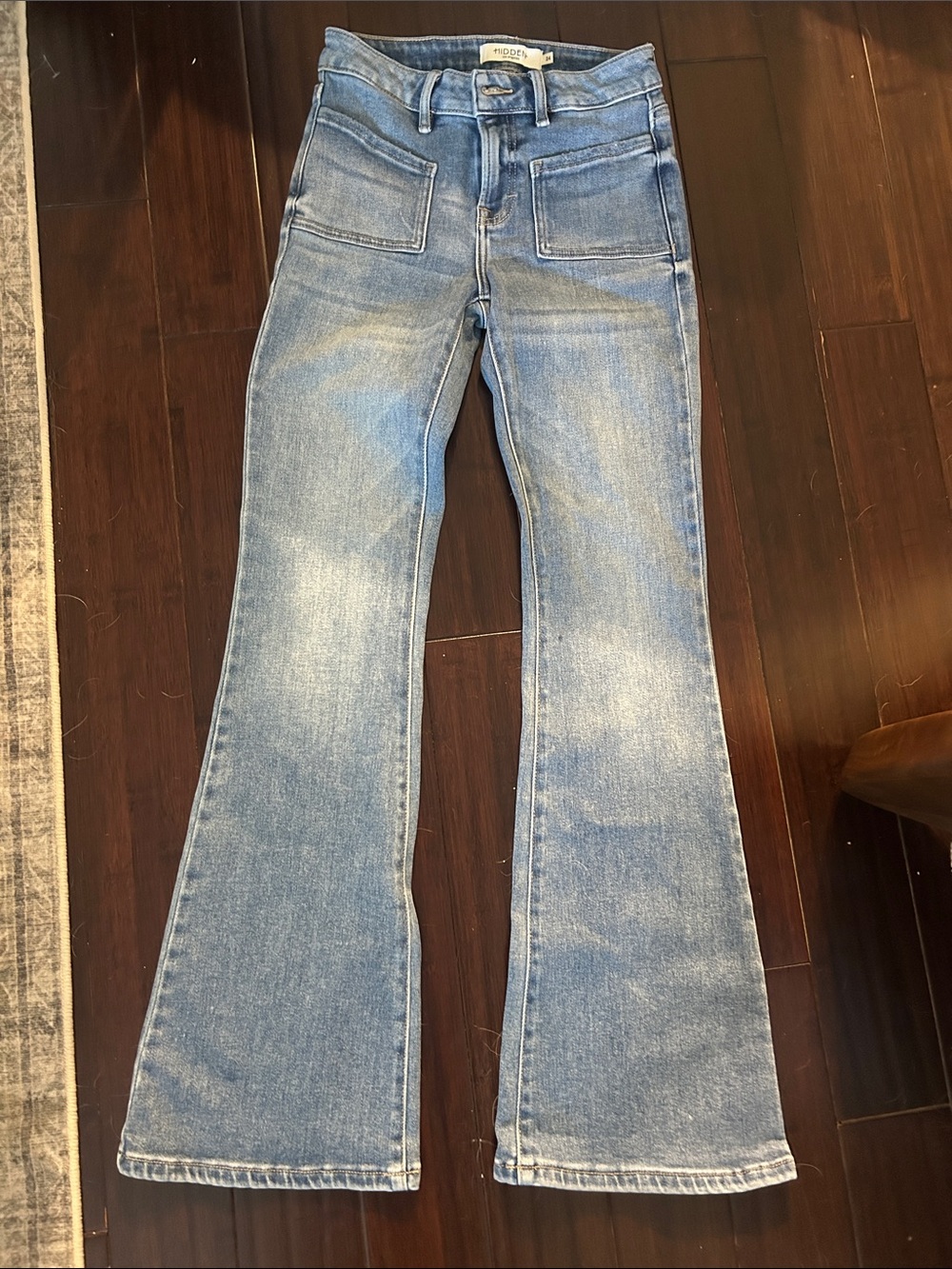 Hidden Los Angeles light wash flare denim